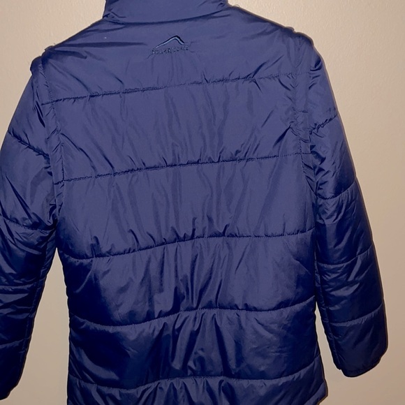 Ruffled Girly Navy Blue Puffer Jacket | Size Women’s XL - Picture 6 of 6